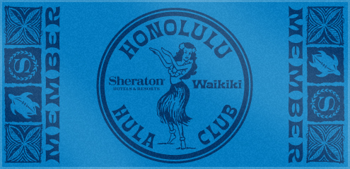 Custom Woven Towel for the Sheraton Hawaii Bowl VIP